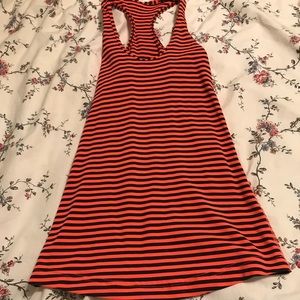 Red and blue stripe top